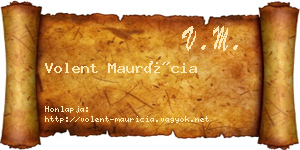 Volent Maurícia névjegykártya